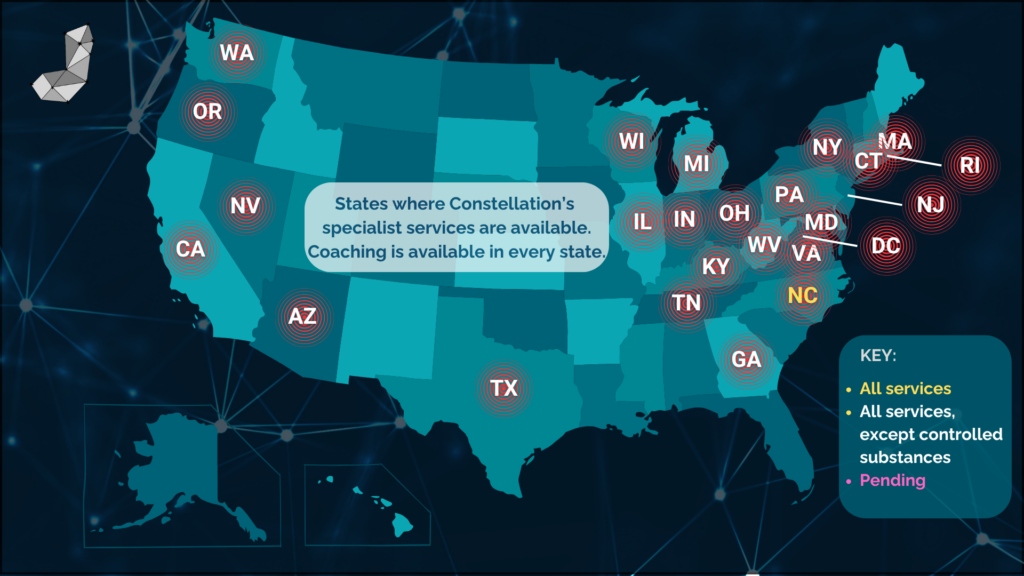 Concierge ADHD care for professionals service map